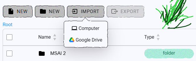 Import Screenshot